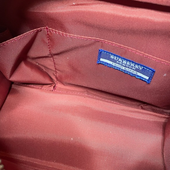 RARE Burberry Blue Label red woven plaid handbag - Picture 7 of 12